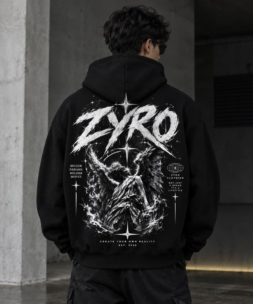 Zyroo Black Hoodie
